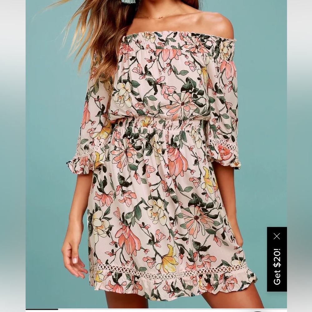 Lulus pink floral mini